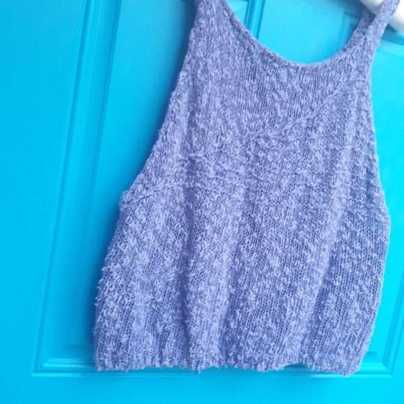 Boho Tank Sweater Vintage Bibb Style Knit Top - Picture 10 of 14